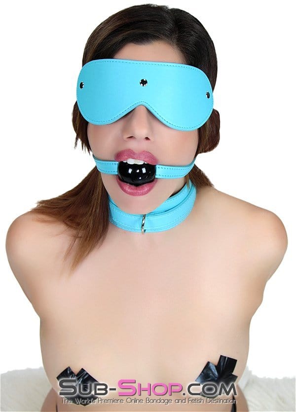 2773RS      Beginner Classic Rubber Ball Gag Strap, Diamond Blue Ballgag   , Sub-Shop.com Bondage and Fetish Superstore
