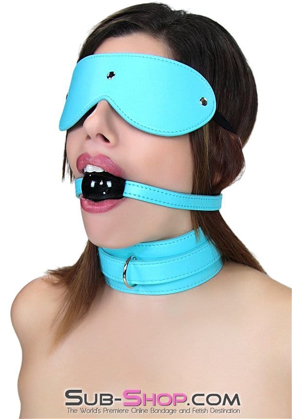 2773RS      Beginner Classic Rubber Ball Gag Strap, Diamond Blue Ballgag   , Sub-Shop.com Bondage and Fetish Superstore