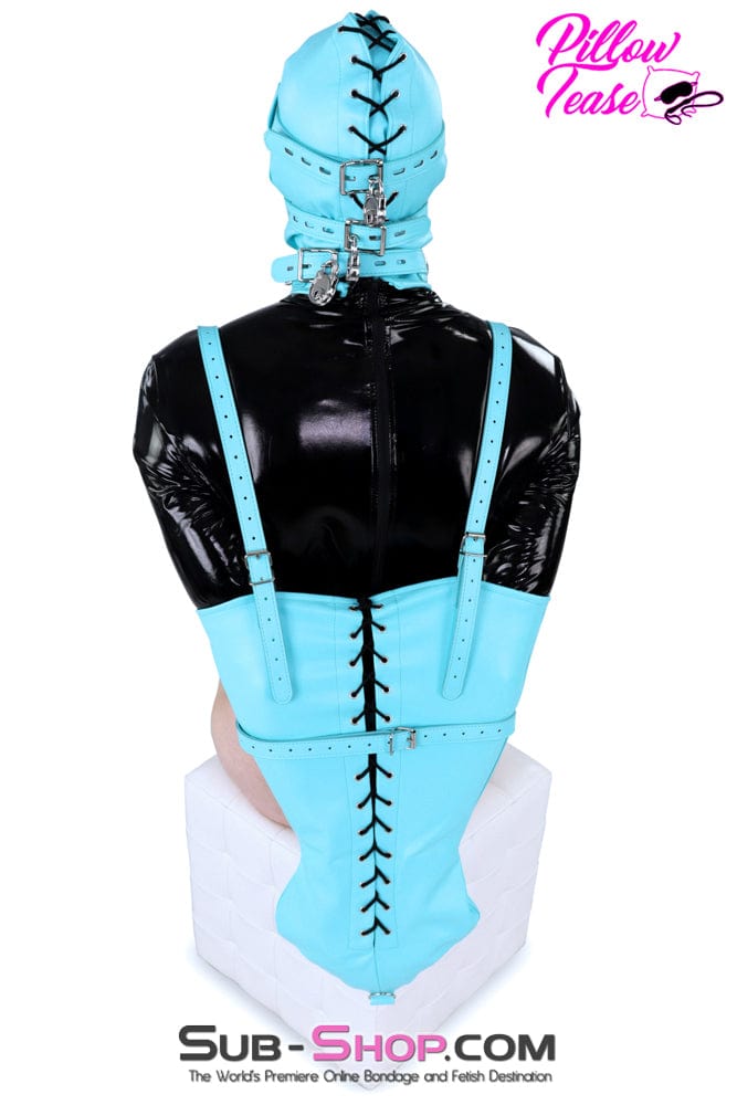 3455RS-SIS  Obedient Sissy Blue Lace Armbinder – Feminine Bondage Restraint for Mistress Strict Control Sissy   , Sub-Shop.com Bondage and Fetish Superstore