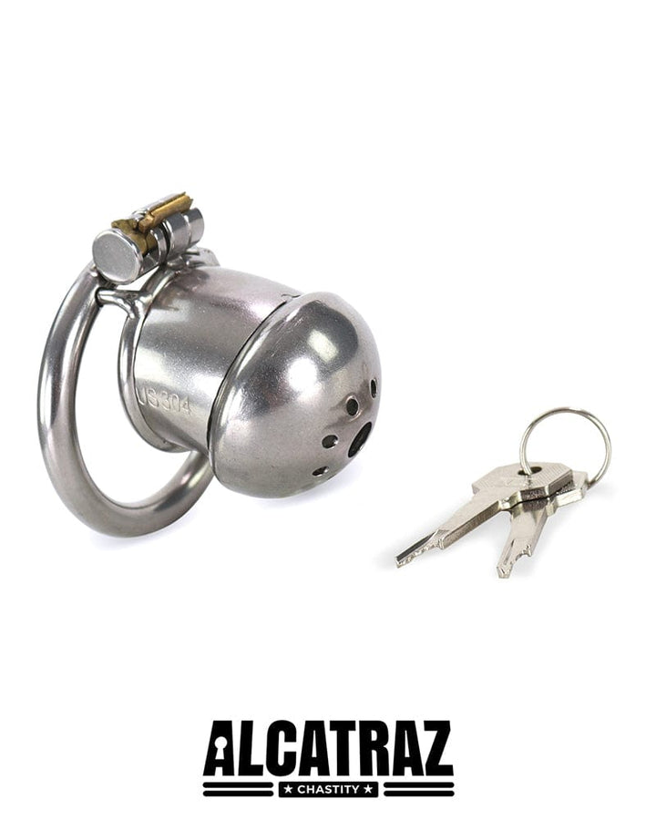 3838AR-SIS Steel Capped Tube Full Enclosure Chastity Sissy Cock Cage with 2" Cock Ring Sissy , Sub-Shop.com Bondage and Fetish Superstore
