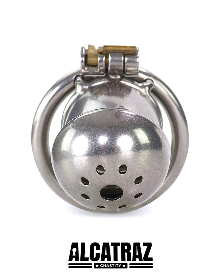 3838AR-SIS Steel Capped Tube Full Enclosure Chastity Sissy Cock Cage with 2" Cock Ring Sissy , Sub-Shop.com Bondage and Fetish Superstore