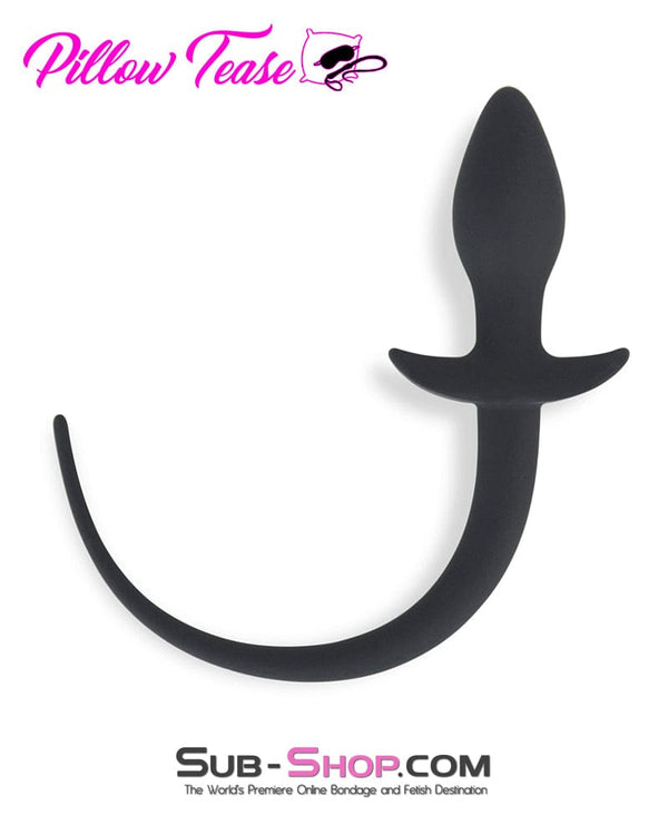 3839M      Black Puppy Play Tail Silicone Butt Plug Butt Plug   , Sub-Shop.com Bondage and Fetish Superstore