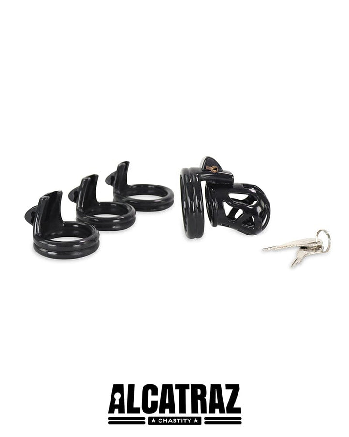 4737DL Black Cock Cuff Locking Male Chastity Cage Chastity , Sub-Shop.com Bondage and Fetish Superstore