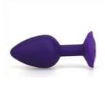 0523AE Soft Silicone Butt Plug, Medium Purple Plug, Rhinestone Crystal - LAST CHANCE - Final Closeout! MEGA Deal , Sub-Shop.com Bondage and Fetish Superstore