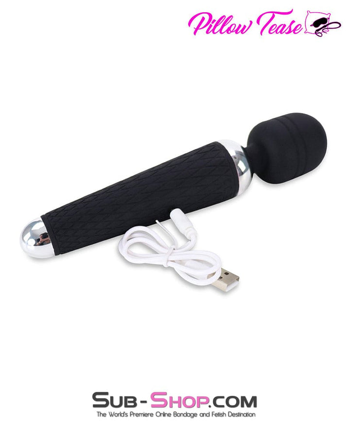 5759M      16 Function Waterproof Rechargeable Silicone Wand Massager Massager   , Sub-Shop.com Bondage and Fetish Superstore