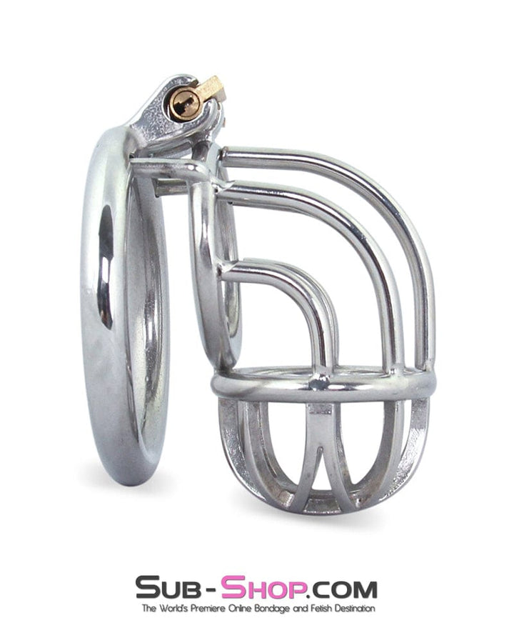 6810M      Bow Down Bent Steel Cock Cage Chastity Device Chastity   , Sub-Shop.com Bondage and Fetish Superstore