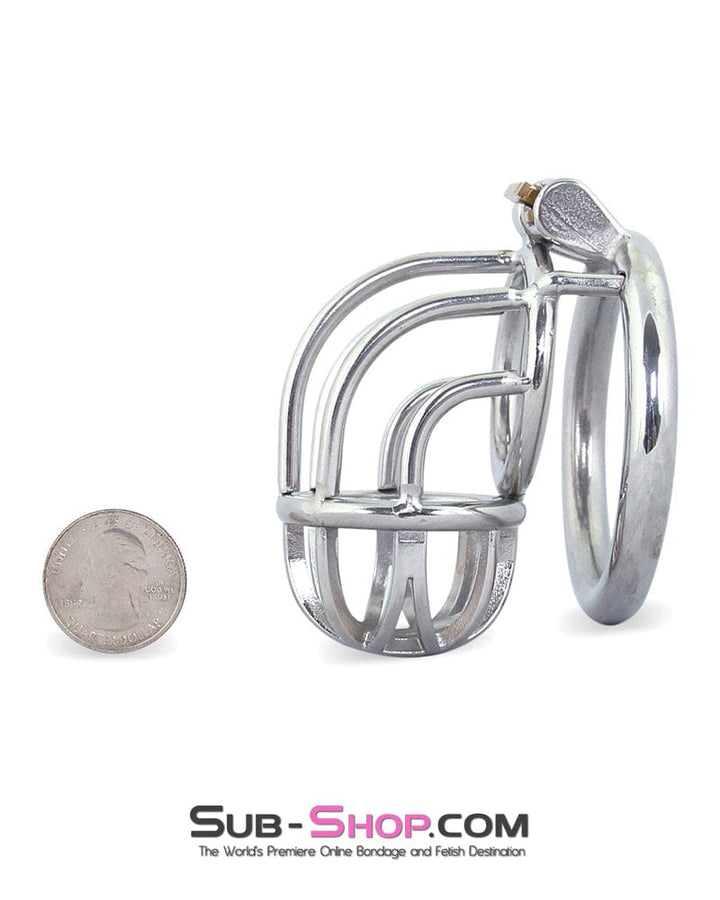 6810M      Bow Down Bent Steel Cock Cage Chastity Device Chastity   , Sub-Shop.com Bondage and Fetish Superstore