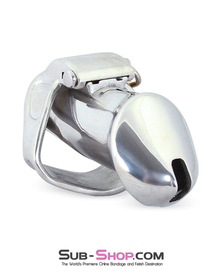 6811M      Dick Steele Long High Security Chastity Cock Cage with Medium Cock Cuff Chastity   , Sub-Shop.com Bondage and Fetish Superstore