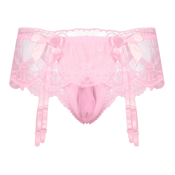 6835AE      Female Domination Hussy Sissy Boi Garter Belt Thong with Pouch Lingerie   , Sub-Shop.com Bondage and Fetish Superstore