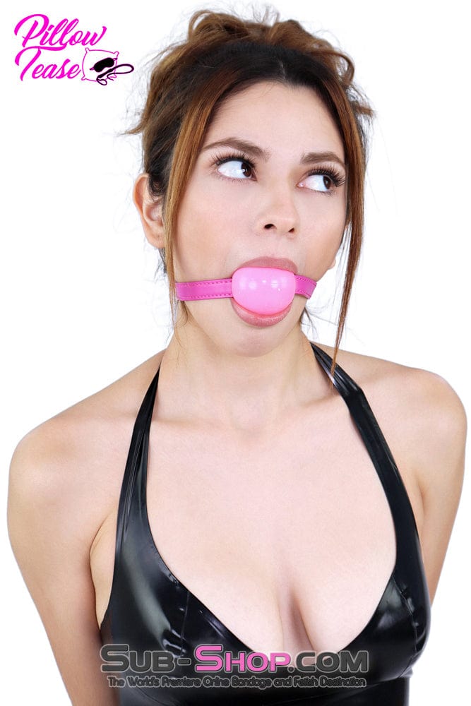 6889DL Pink Rubber Ballgag on Hot Pink Strap Gags , Sub-Shop.com Bondage and Fetish Superstore