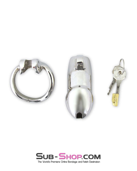 7136M      Encased in Stainless Steel Locking Chastity Cock Cage Chastity   , Sub-Shop.com Bondage and Fetish Superstore