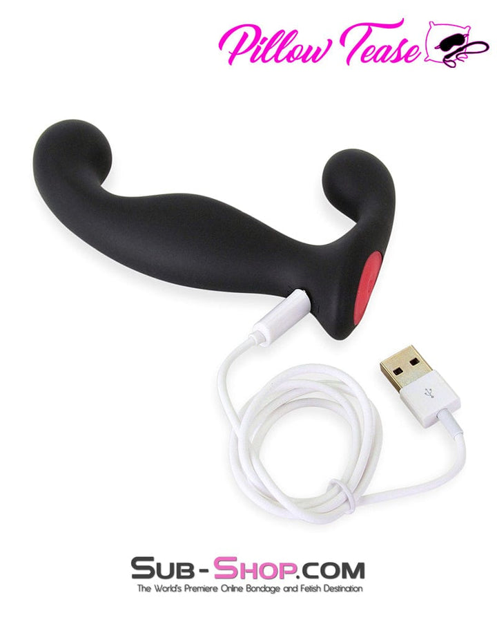 7145M      18 Function Rechargeable Wireless Remote Control Black Silicone Waterproof Prostate Massager Prostate Stimulator   , Sub-Shop.com Bondage and Fetish Superstore