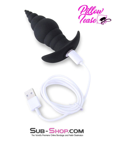 7198M      9 Function Magnetic Recharging Waterproof Wireless Silicone Cupid Anal Vibrator Anal Toys   , Sub-Shop.com Bondage and Fetish Superstore
