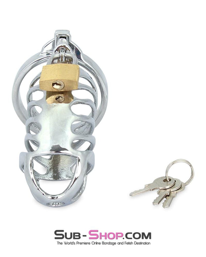 0719M Tiger Cage Locking Steel Penis Chastity Cage Chastity , Sub-Shop.com Bondage and Fetish Superstore