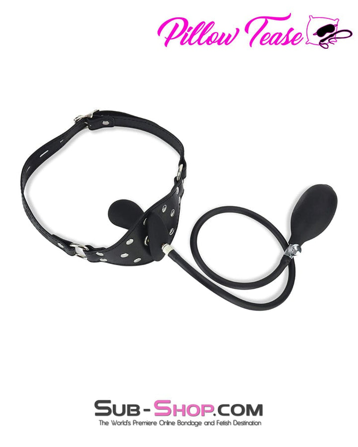 7311DL-SIS      Inflatable Locking Tongue Depressor Sissy Bimbo Slave Gag with Removable Pump Sissy   , Sub-Shop.com Bondage and Fetish Superstore