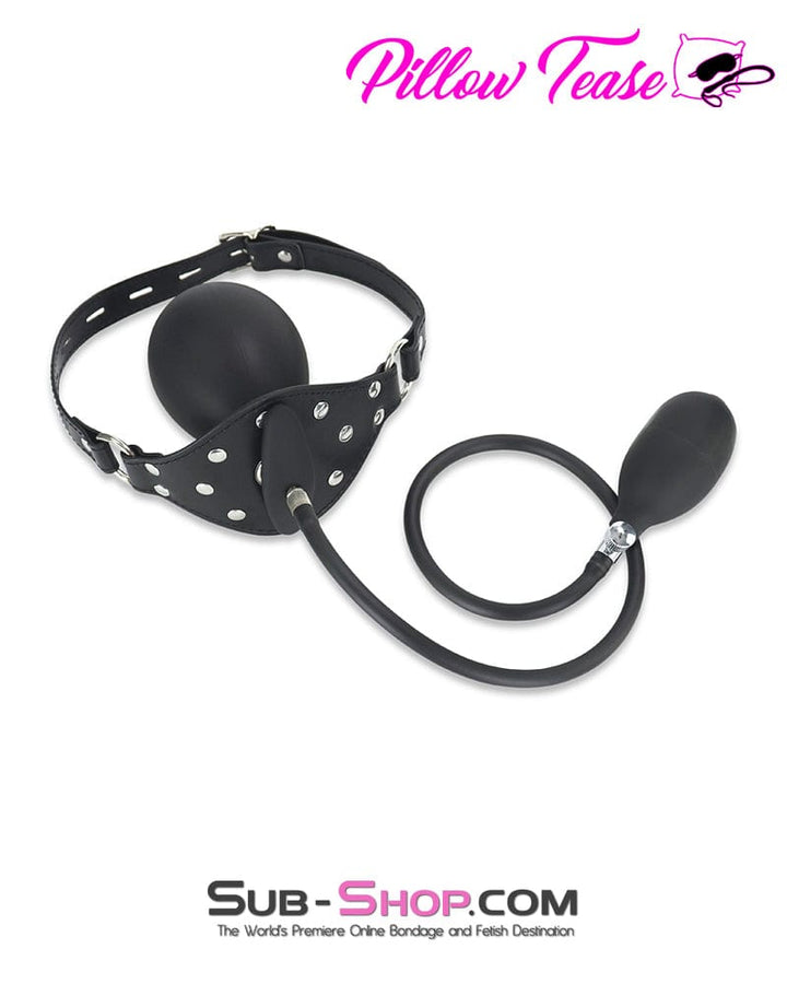 7311DL-SIS      Inflatable Locking Tongue Depressor Sissy Bimbo Slave Gag with Removable Pump Sissy   , Sub-Shop.com Bondage and Fetish Superstore