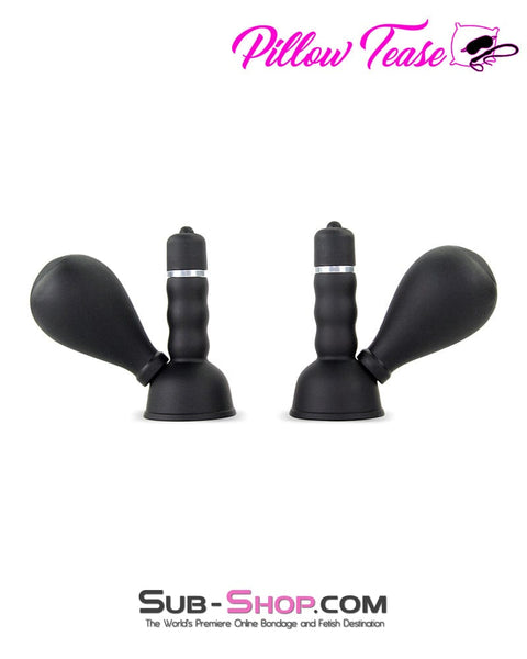 7809M-SIS      Sissy Dare Wireless Vibrating Nipple Suction Cups with Stimulators, Set of 2 Sissy   , Sub-Shop.com Bondage and Fetish Superstore