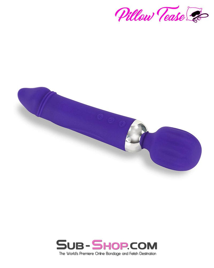 7892M      Dual Motor 12 Function Waterproof Wand Massager with Dildo Head Massager   , Sub-Shop.com Bondage and Fetish Superstore