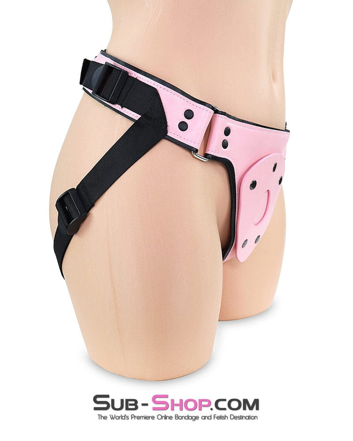 8873DL-SIS Femme Domme Pretty Pink Sissy Boi Professional Dominatrix and Black Strap on Harness Sissy , Sub-Shop.com Bondage and Fetish Superstore
