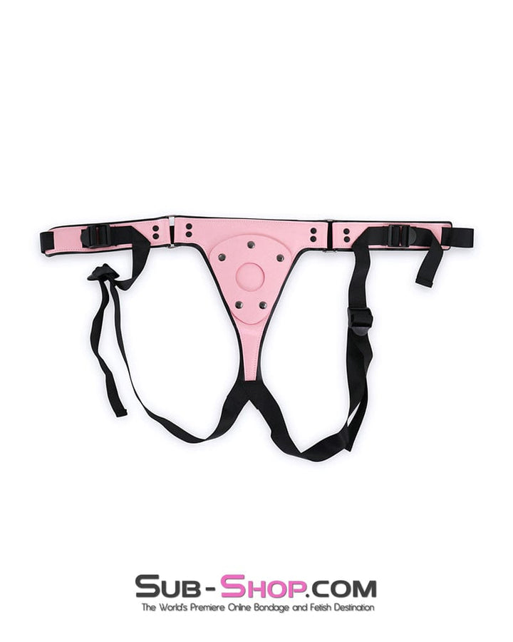 8873DL-SIS Femme Domme Pretty Pink Sissy Boi Professional Dominatrix and Black Strap on Harness Sissy , Sub-Shop.com Bondage and Fetish Superstore