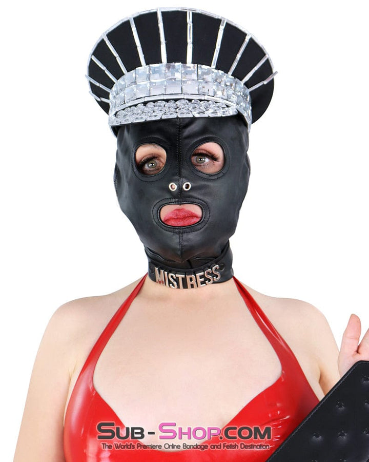 2772M Soft Leatherette Open Mouth and Eyes Lacing Hood Hoods , Sub-Shop.com Bondage and Fetish Superstore