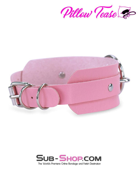 9722DL      Light Pink Thin Single Ring Bondage Fashion Collar - MEGA Deal MEGA Deal   , Sub-Shop.com Bondage and Fetish Superstore