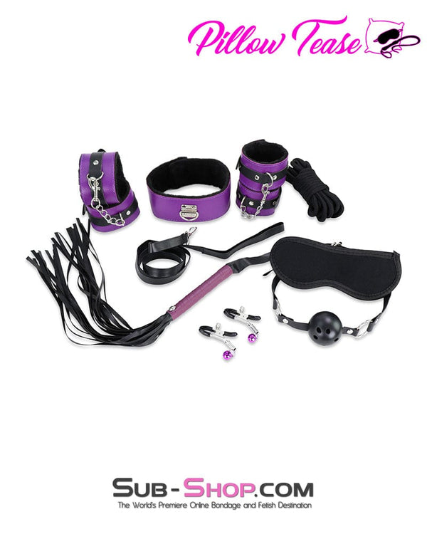 9800DL      8 Pc Plush Purple Bondage Fantasy Set Bondage Set   , Sub-Shop.com Bondage and Fetish Superstore