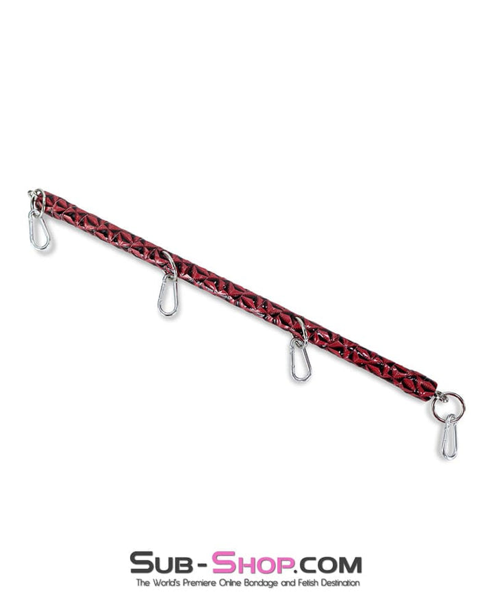 9851DL      Diamond Pattern Spreader Bar with Wrist and Ankle Attachment Hardware Spreader Bar   , Sub-Shop.com Bondage and Fetish Superstore