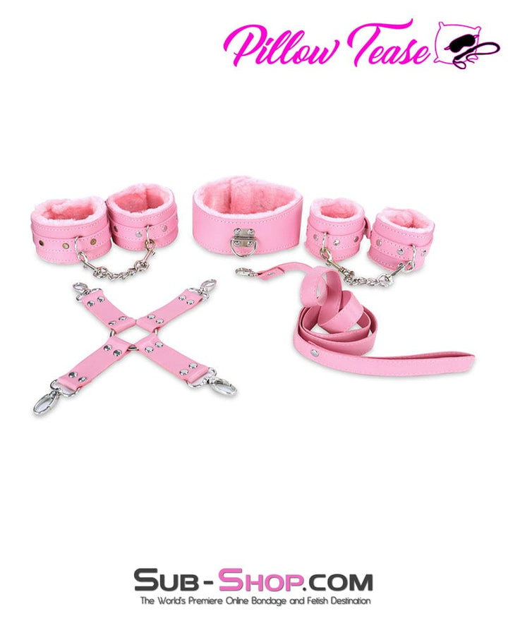 9871DL      Plush Princess 8 Pc Fur Lined Bondage Fantasy Kit Bondage Set   , Sub-Shop.com Bondage and Fetish Superstore