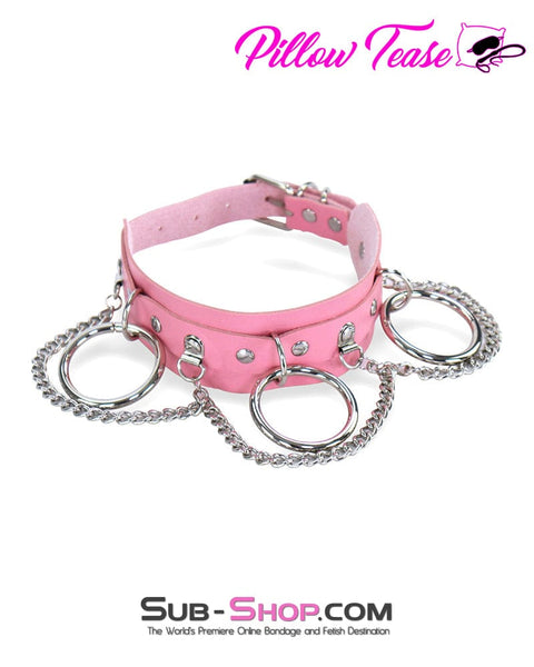 9910DL      Princess Pink Waterfall Chain Bondage Fashion Collar - MEGA Deal MEGA Deal   , Sub-Shop.com Bondage and Fetish Superstore