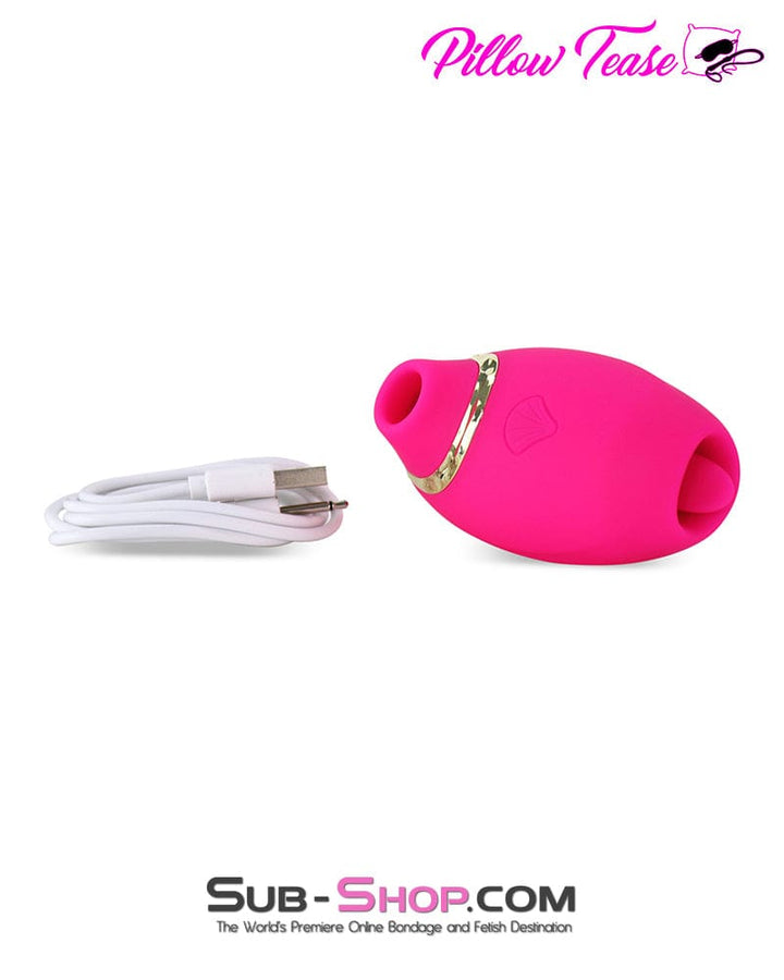 9940M      3 Function Sucking & Licking Waterproof Rechargeable Silicone Vibrator Vibrators   , Sub-Shop.com Bondage and Fetish Superstore
