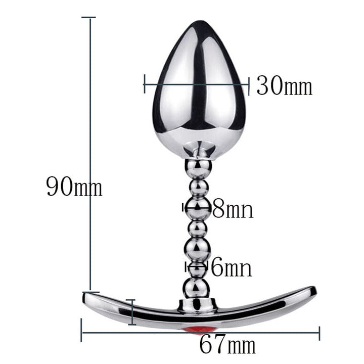 Anal Toys 0260M  Bendable Stainless Steel One Ball Anal Plug