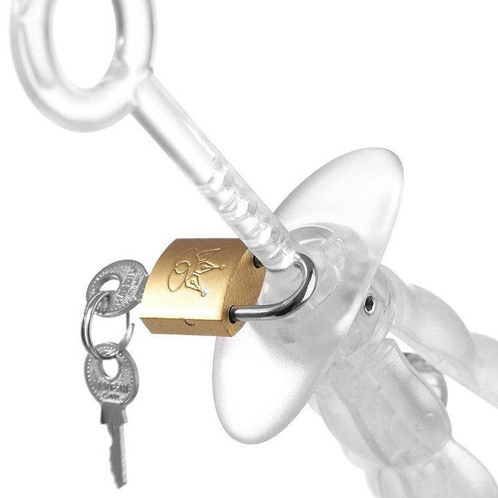 Anal Toys 0564M   Locking Clear ABS Expanding Anal Trainer Punishment Device