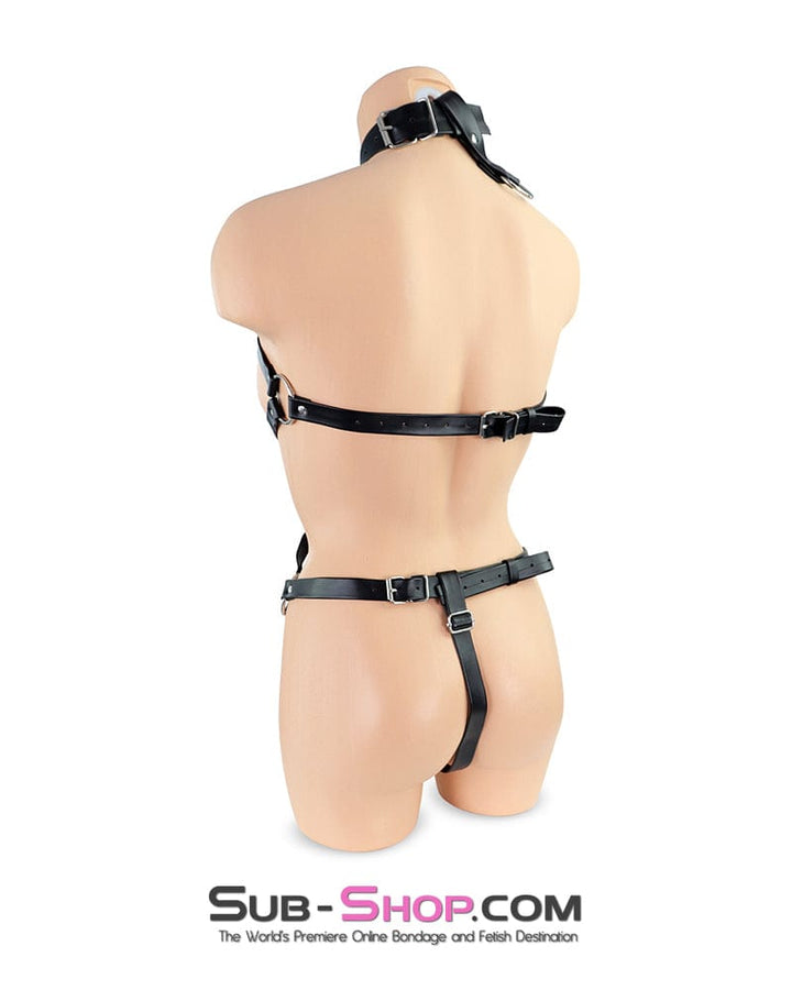 Bondage Harness 0506RS  Supple Bondage Body Harness with Collar and Armbinder Straps