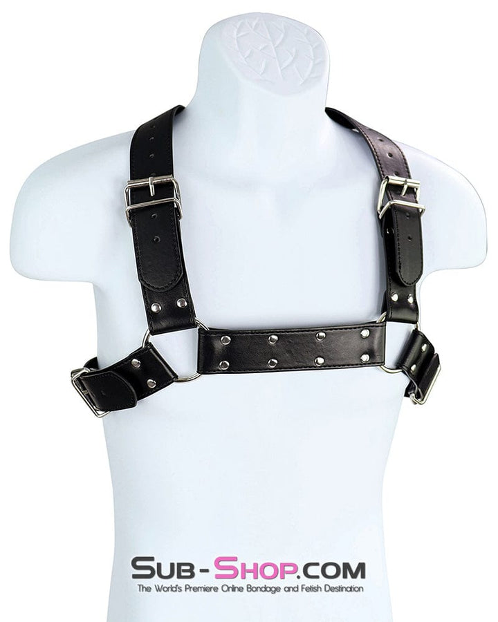 Bondage Harness 0559DL      Man's Wide Buckling Bondage Chest Harness