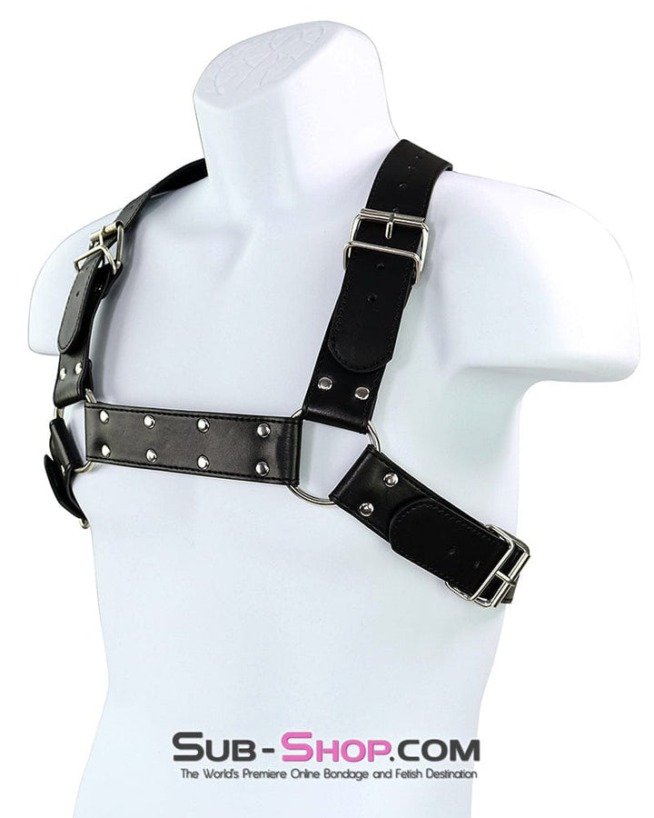 Bondage Harness 0559DL      Man's Wide Buckling Bondage Chest Harness