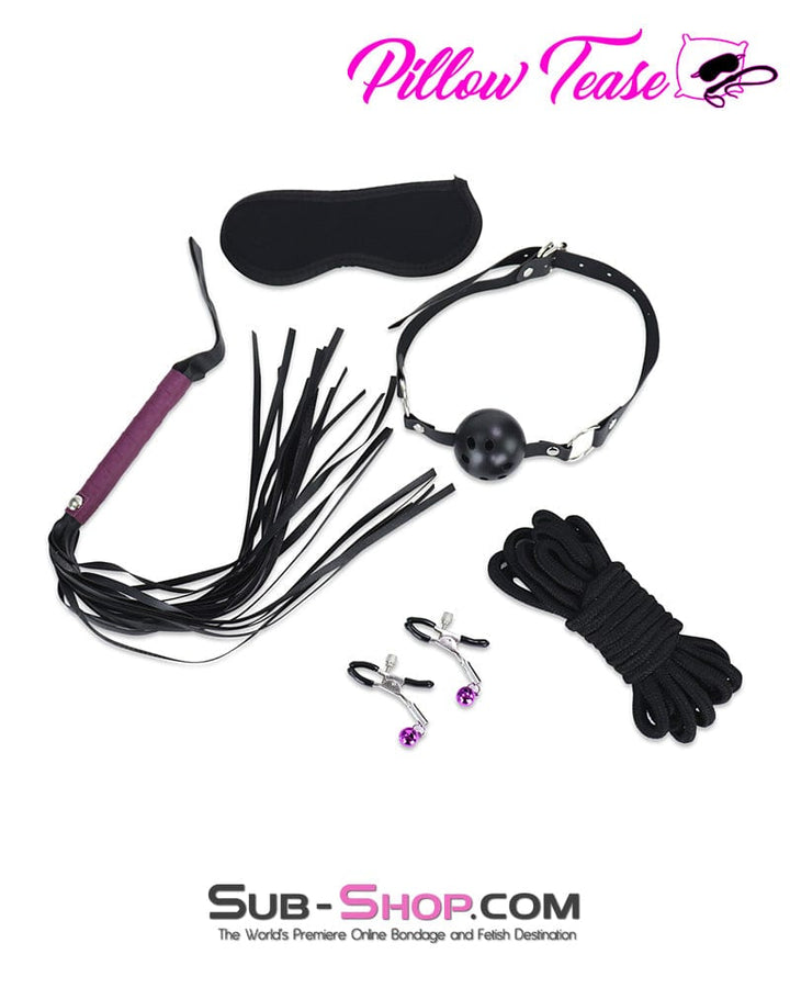 Bondage Set 9800DL      8 Pc Plush Purple Bondage Fantasy Set