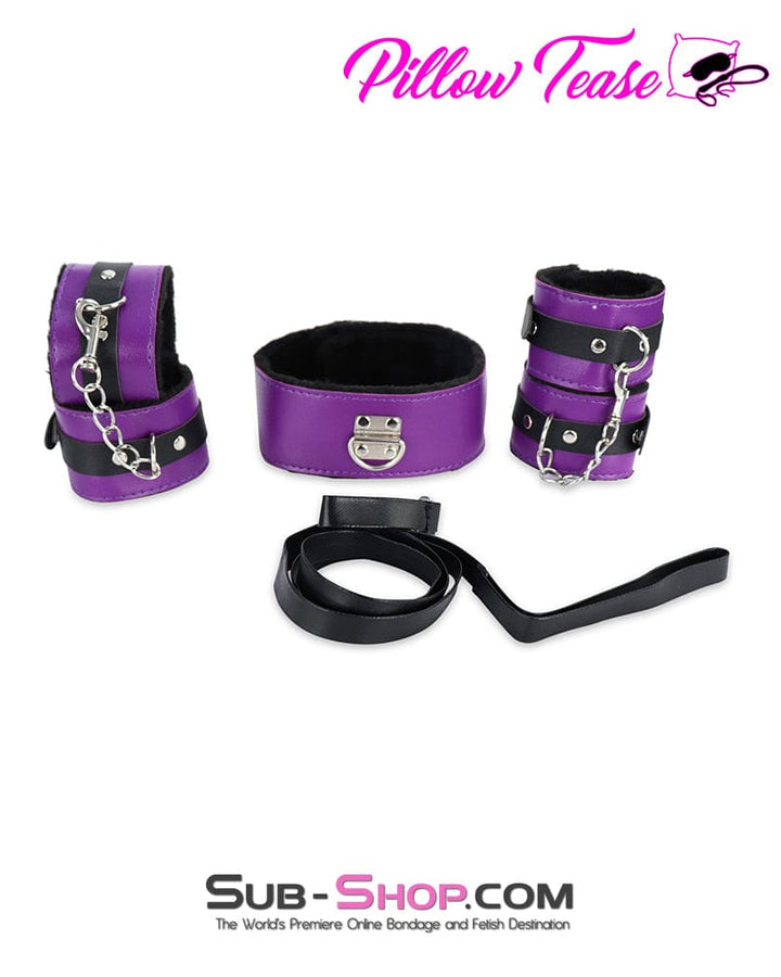 Bondage Set 9800DL      8 Pc Plush Purple Bondage Fantasy Set