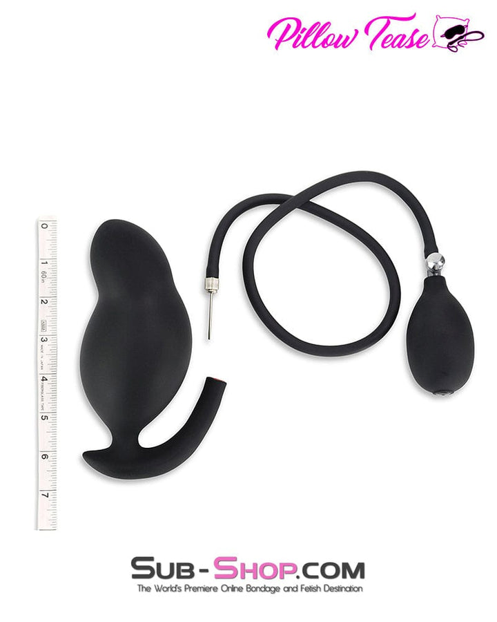 Butt Plug 3302M      Inflatable Double Flare Silicone Anal Plug with Removable Pump