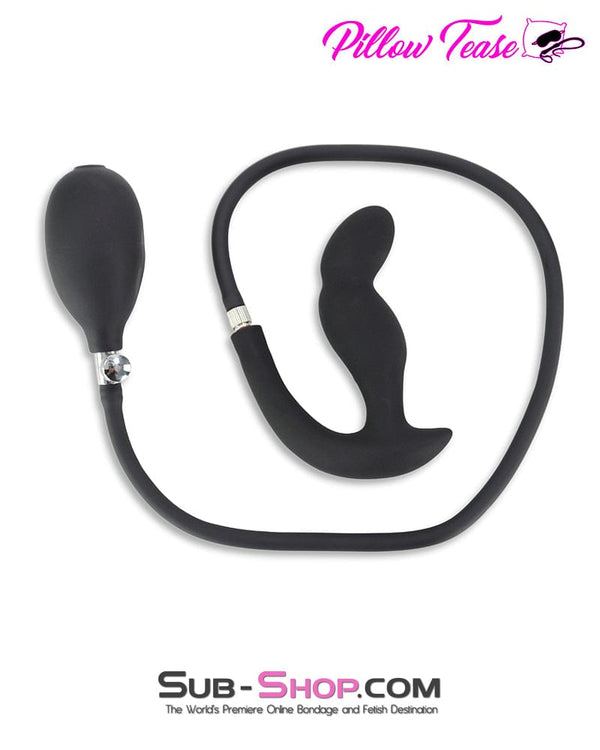 Butt Plug 3302M      Inflatable Double Flare Silicone Anal Plug with Removable Pump
