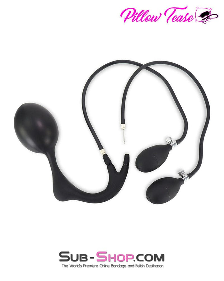 Butt Plug 5722M      Double Bulb Inflatables Silicone Butt Plug with 2 Removable Pumps
