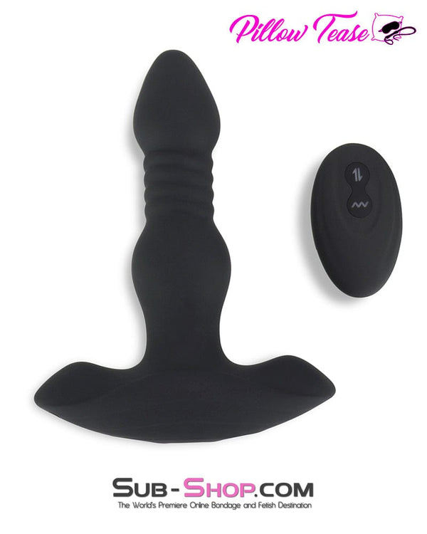 Butt Plug 6932M      Thrusting + 10 Function Vibrating Silicone Remote Control Rechargeable Anal Plug