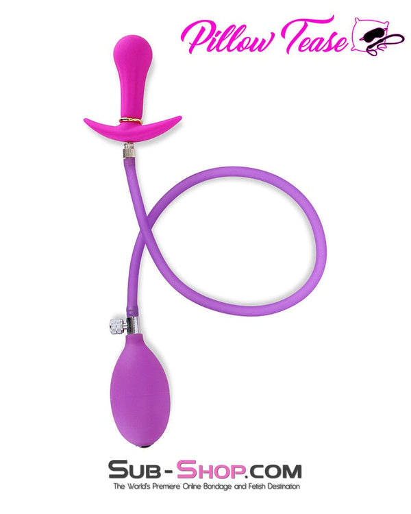 Butt Plug 7923M      Vibro Ball Silicone Inflatable Butt Plug with Removable Pump Hose