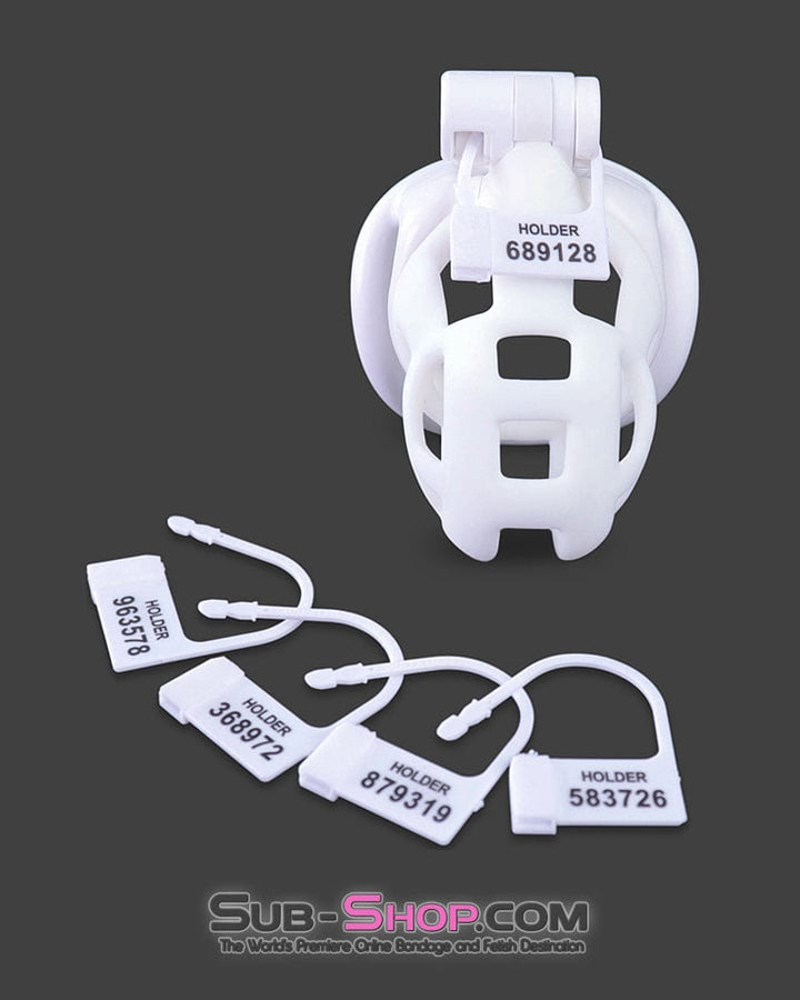 Chastity 0265M  White Locking Male Chastity Cage Discreet Secure and Escape-Proof