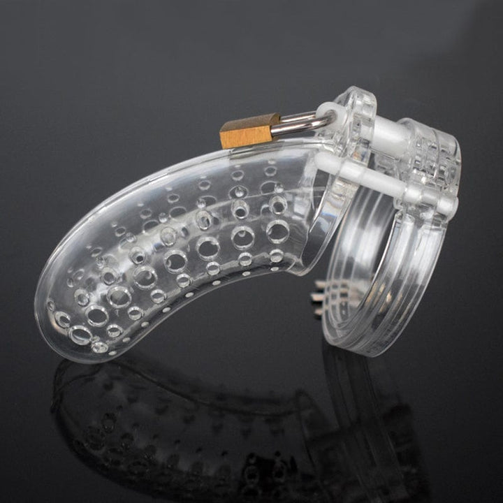 Chastity 1589AR      The Stockade Clear Cage Male Chastity Device