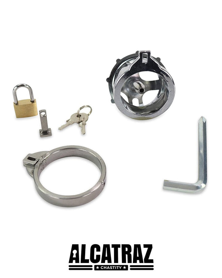 Chastity 2351AR      Fort Knox Locking Heavy Metal Chastity with Removable Urethral Sound