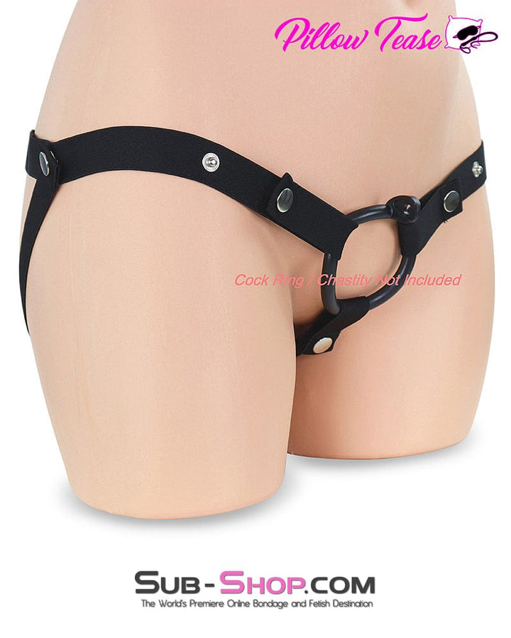 Chastity 3774DL  Black Nylon Chastity Holder Harness