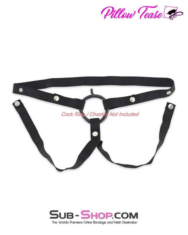 Chastity 3774DL  Black Nylon Chastity Holder Harness