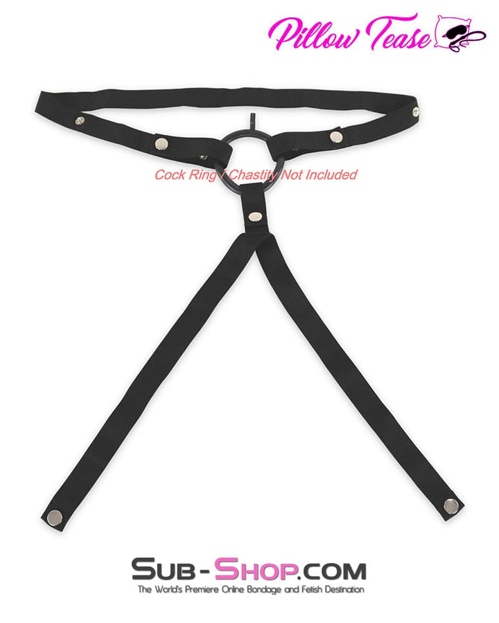 Chastity 3774DL  Black Nylon Chastity Holder Harness
