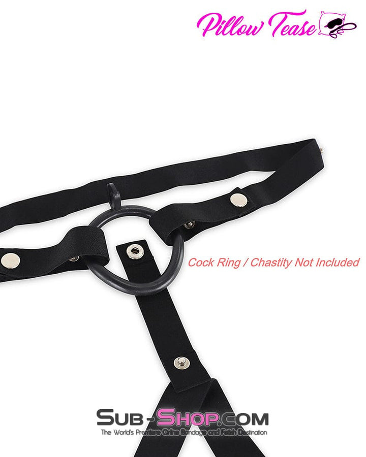 Chastity 3774DL  Black Nylon Chastity Holder Harness